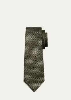 KitonMen's Two-Tone Basketweave Silk 7-Fold Tie