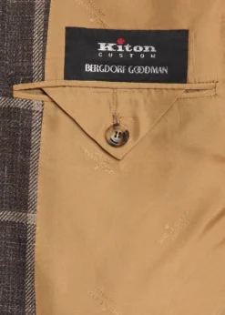KitonMen's Windowpane Cashmere and Silk Single-Breasted Sport Coat