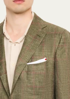 KitonMen's Windowpane Cashmere Blend Suit