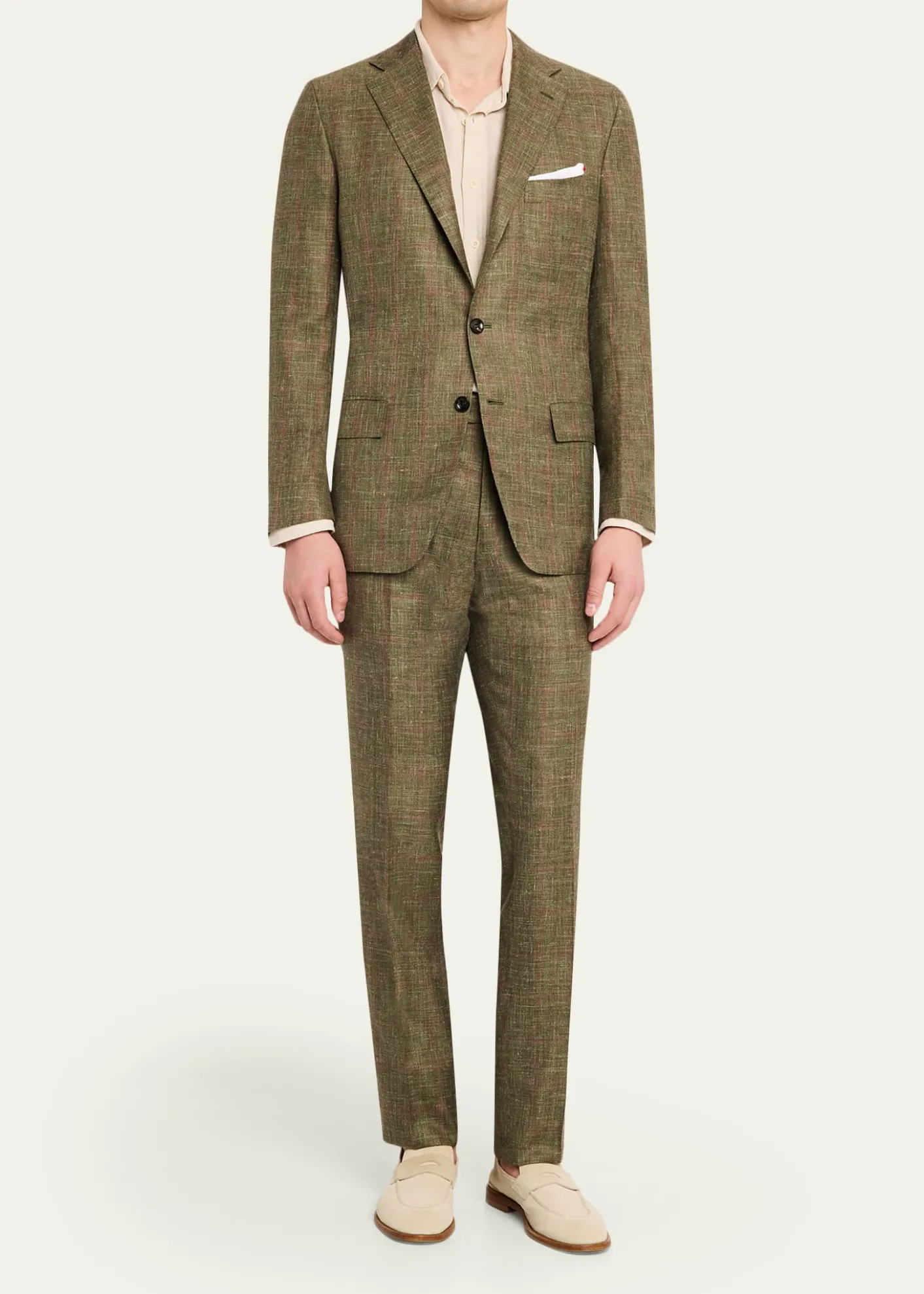 KitonMen's Windowpane Cashmere Blend Suit