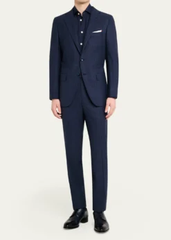 KitonMen's Wool Tonal Plaid Single-Breasted Suit