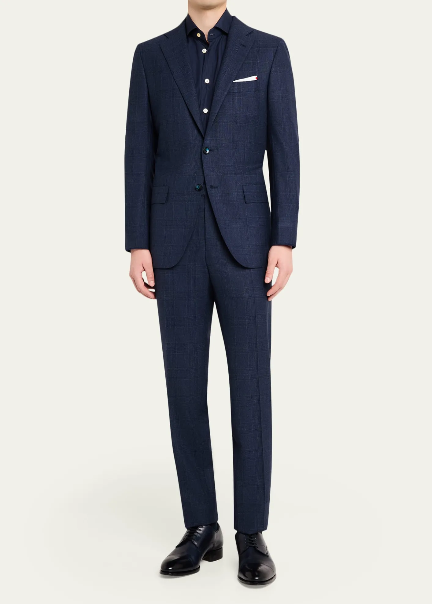 KitonMen's Wool Tonal Plaid Single-Breasted Suit