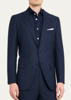 KitonMen's Wool Tonal Plaid Single-Breasted Suit