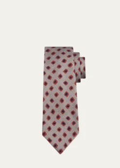 KitonMen's Abstract-Print Silk 7-Fold Tie