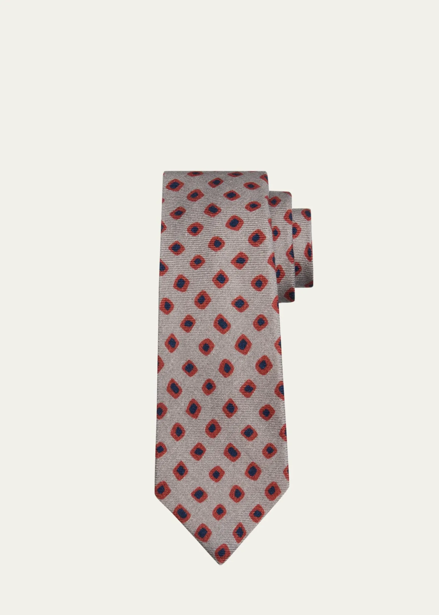 KitonMen's Abstract-Print Silk 7-Fold Tie