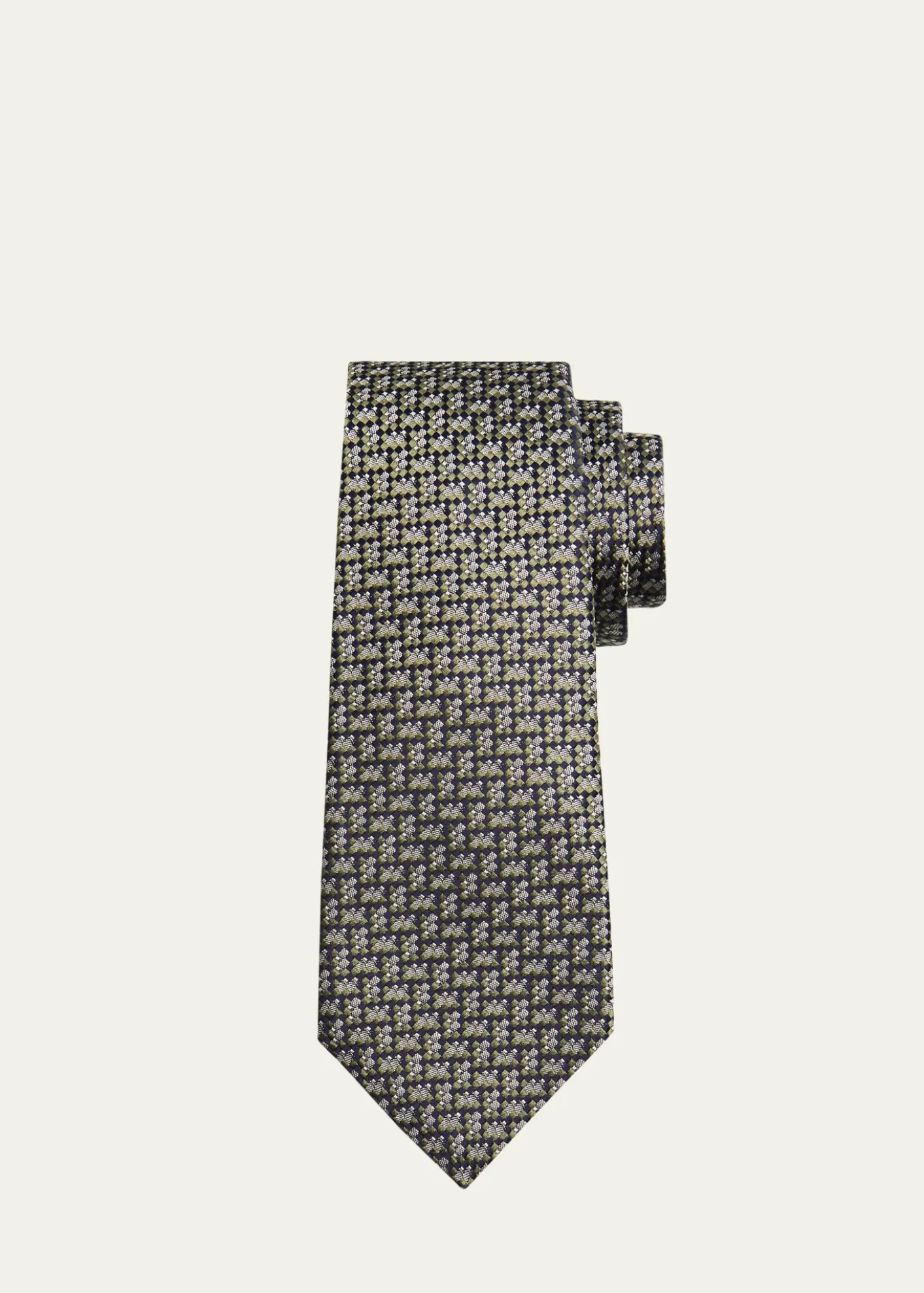 KitonMen's Abstract Woven Silk 7-Fold Tie