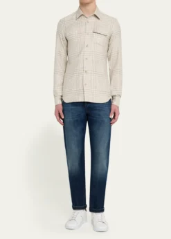 KitonMen's Baba Tonal Plaid Side-Pocket Overshirt