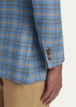 KitonMen's Cashmere and Linen Graph Check Sport Coat