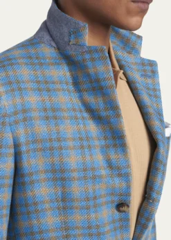 KitonMen's Cashmere and Linen Graph Check Sport Coat