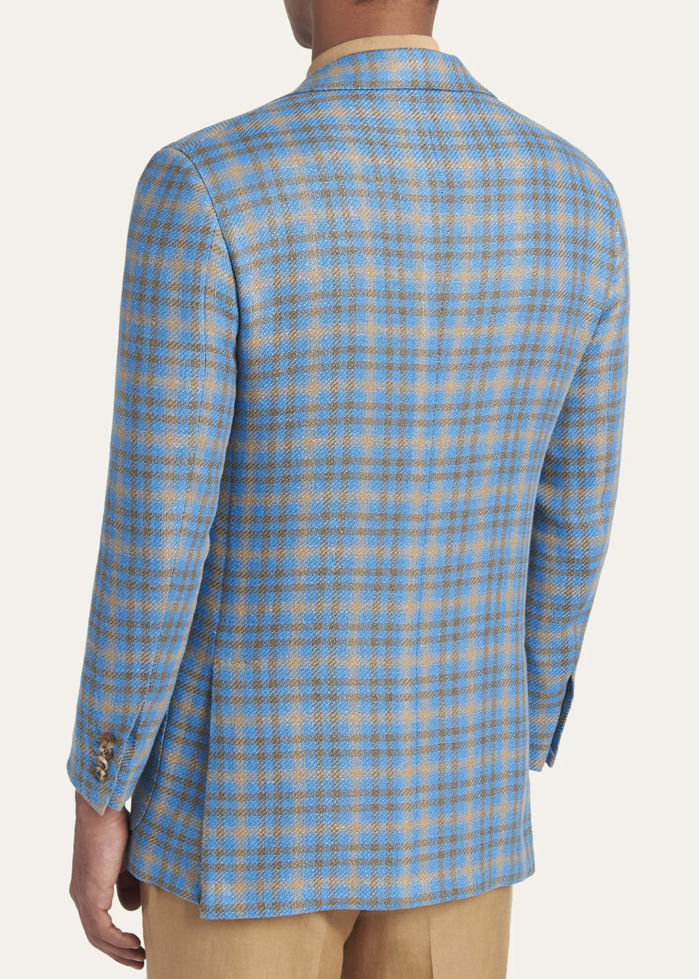 KitonMen's Cashmere and Linen Graph Check Sport Coat