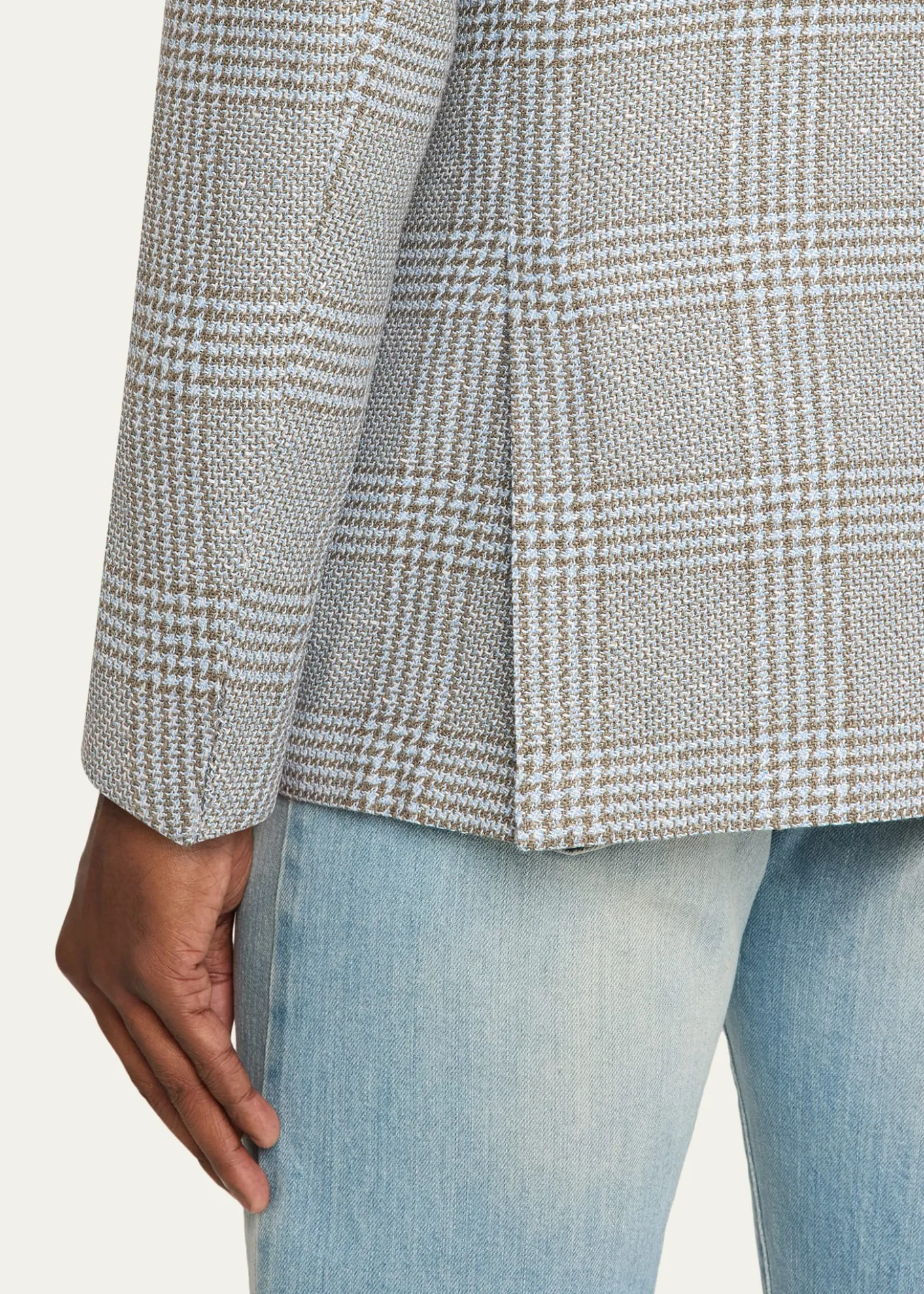 KitonMen's Cashmere and Linen Houndstooth Check Sport Coat