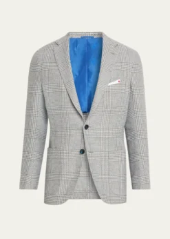 KitonMen's Cashmere and Linen Houndstooth Check Sport Coat