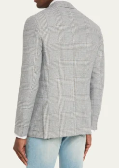 KitonMen's Cashmere and Linen Houndstooth Check Sport Coat