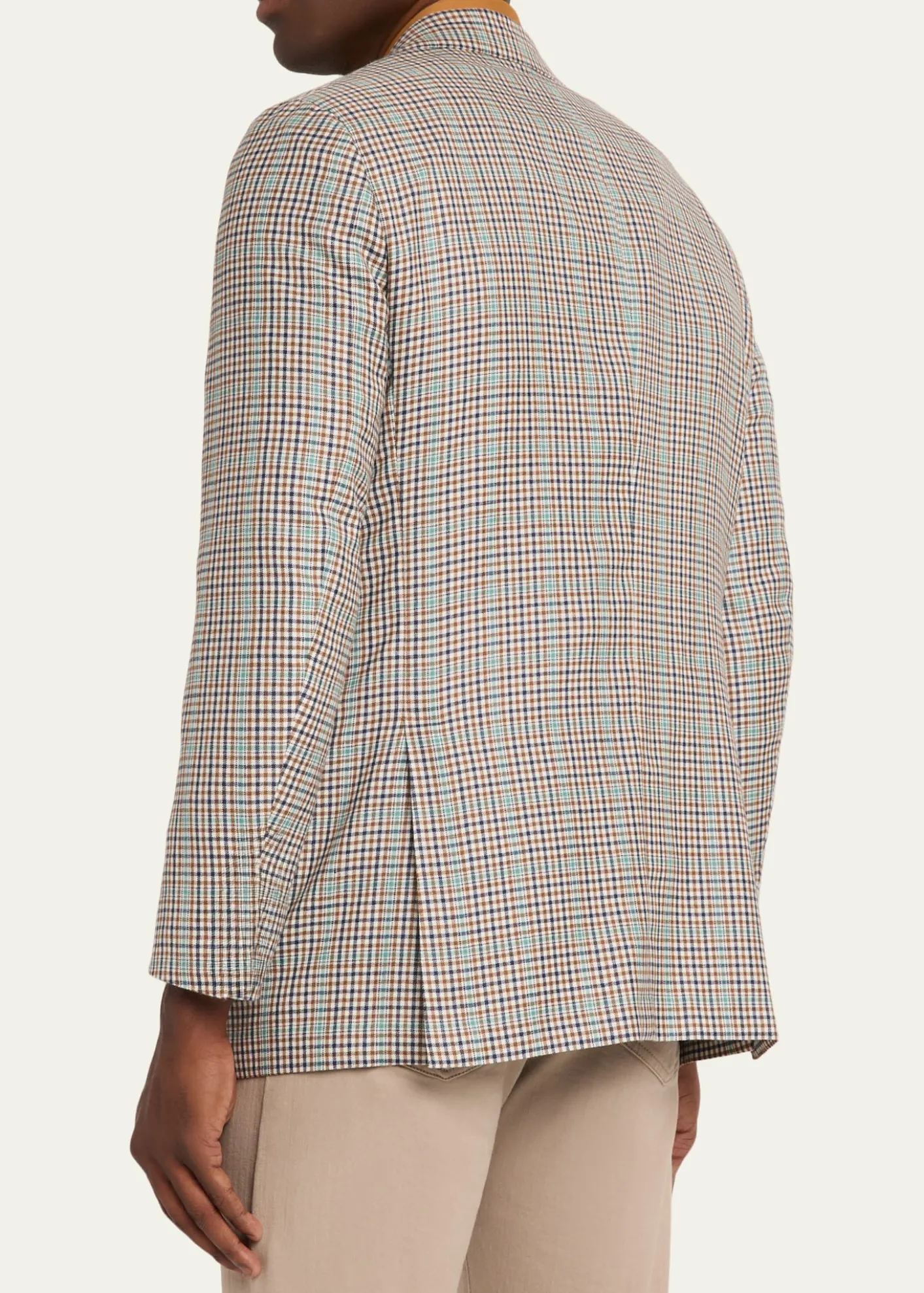 KitonMen's Cashmere and Silk Multi-Check Deconstructed Sport Coat
