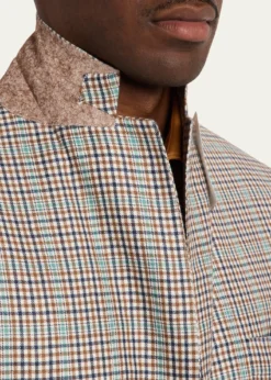 KitonMen's Cashmere and Silk Multi-Check Deconstructed Sport Coat