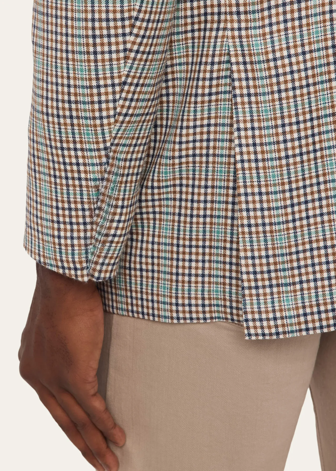 KitonMen's Cashmere and Silk Multi-Check Deconstructed Sport Coat