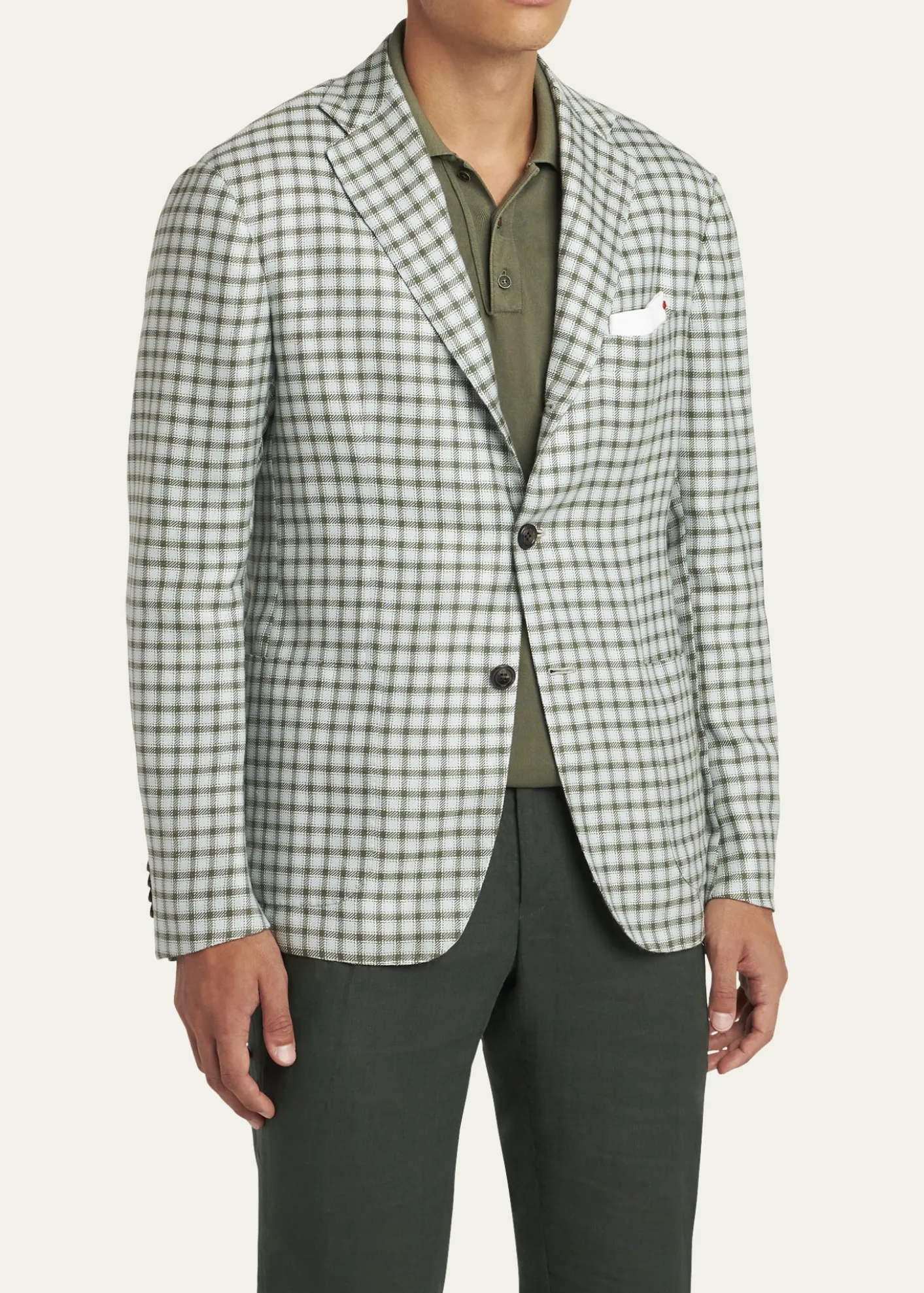 KitonMen's Cashmere-Blend Check Sport Coat