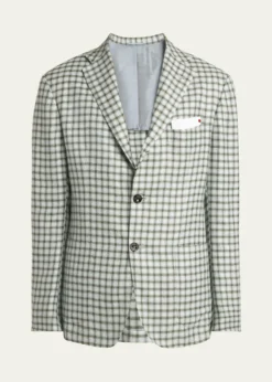 KitonMen's Cashmere-Blend Check Sport Coat