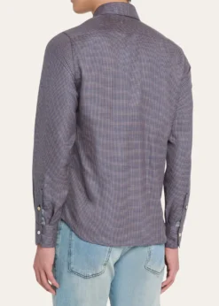 KitonMen's Cashmere Blend Micro-Check Overshirt