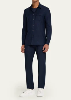 KitonMen's Cashmere Blend Snap-Front Overshirt