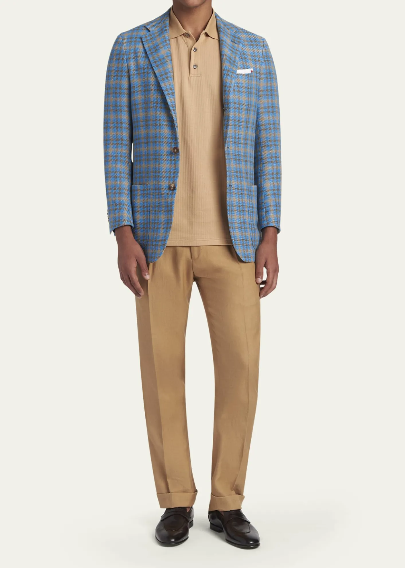 KitonMen's Cashmere-Blend Straight Leg Pleated Trousers