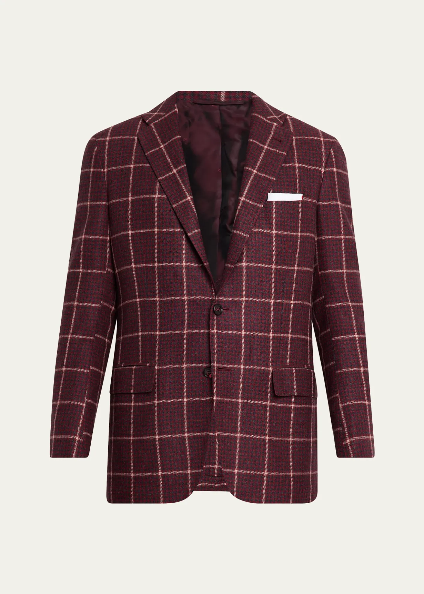 KitonMen's Cashmere Check Sport Coat