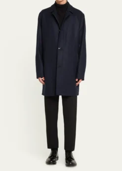 KitonMen's Cashmere Concealed-Zip Car Coat