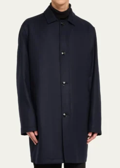 KitonMen's Cashmere Concealed-Zip Car Coat