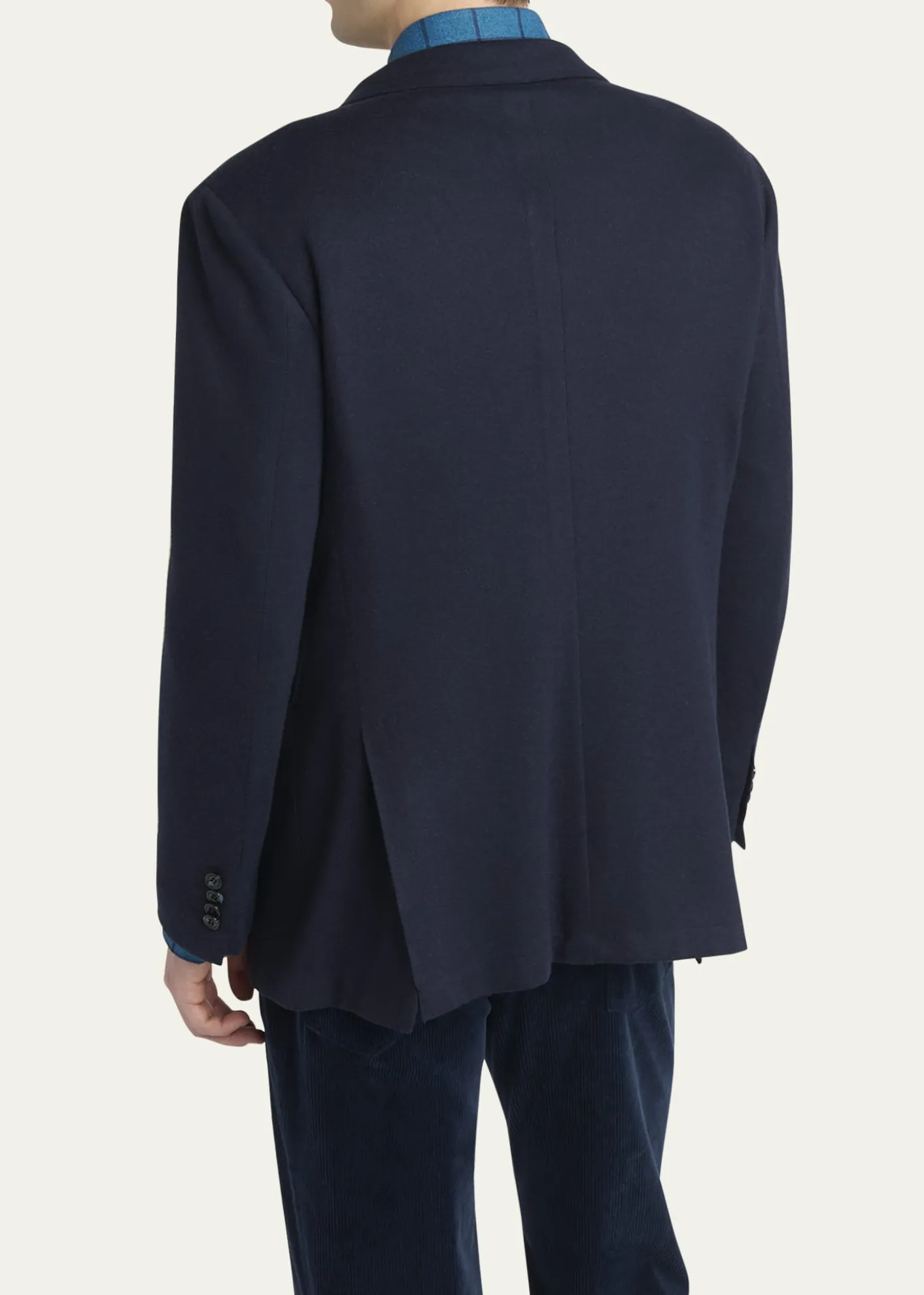 KitonMen's Cashmere Jersey Double-Breasted Blazer