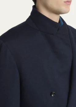 KitonMen's Cashmere Jersey Double-Breasted Blazer