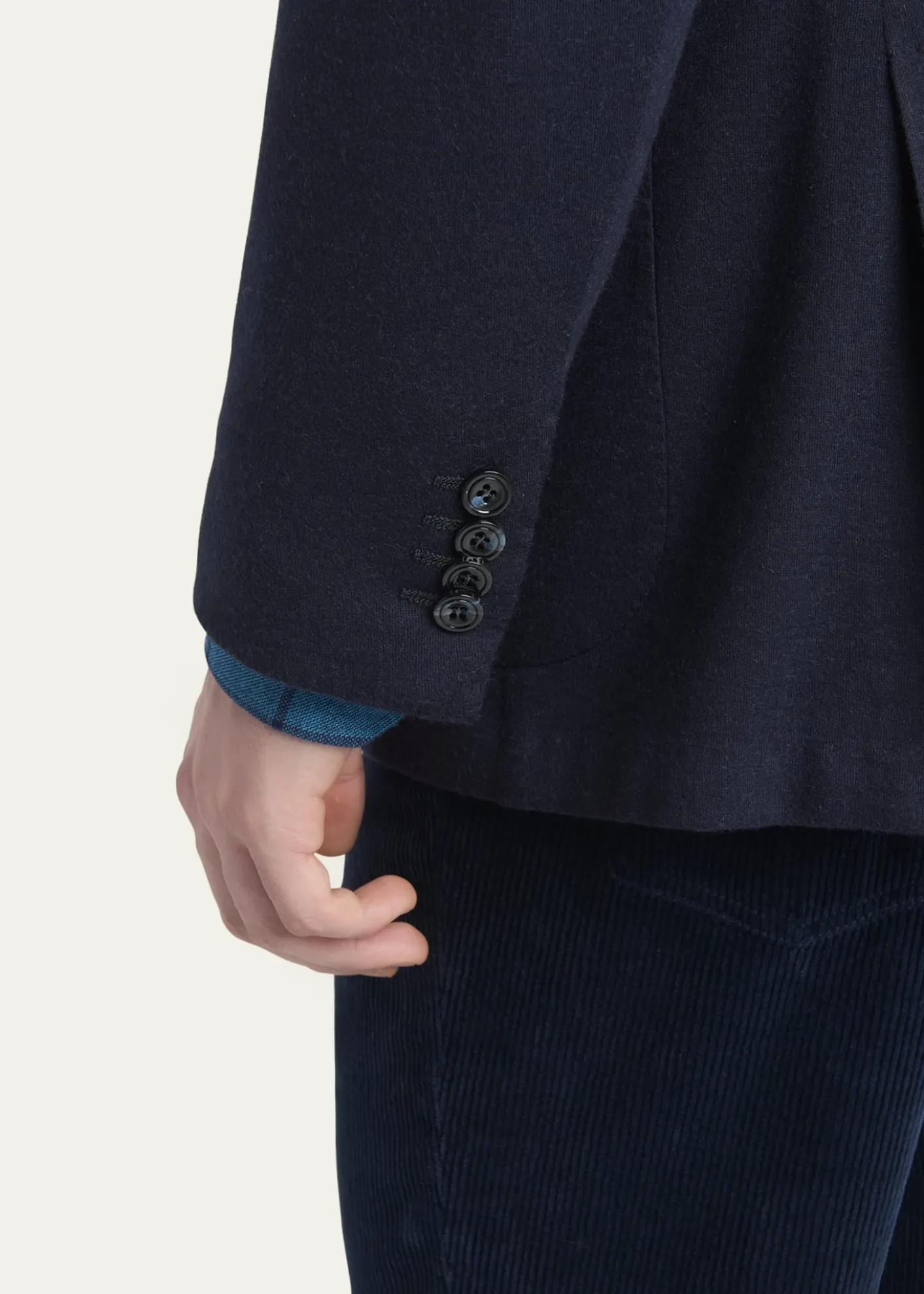 KitonMen's Cashmere Jersey Double-Breasted Blazer