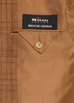 KitonMen's Cashmere Linen Plaid Sport Coat
