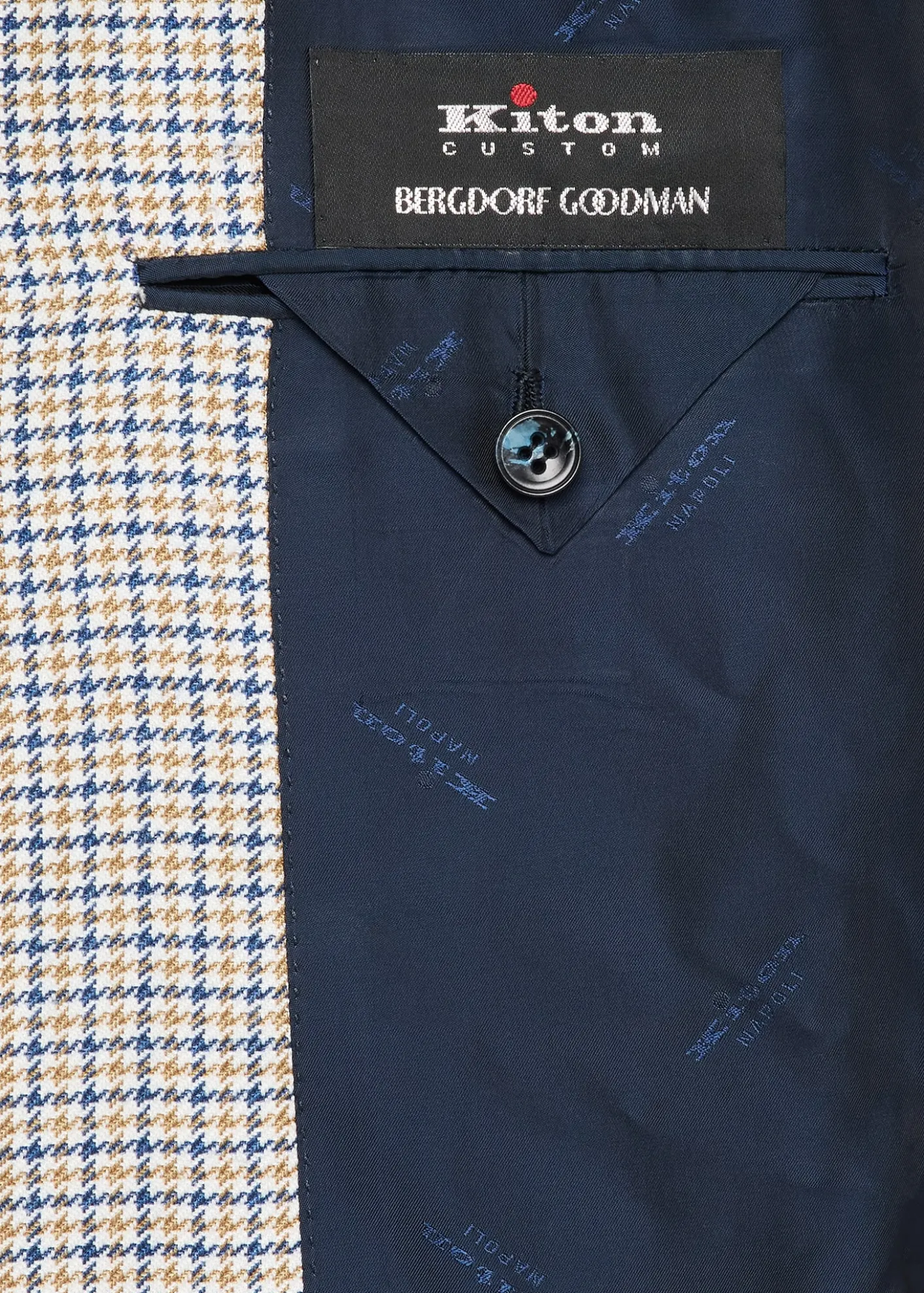 KitonMen's Cashmere, Silk and Linen Houndstooth Check Sport Coat