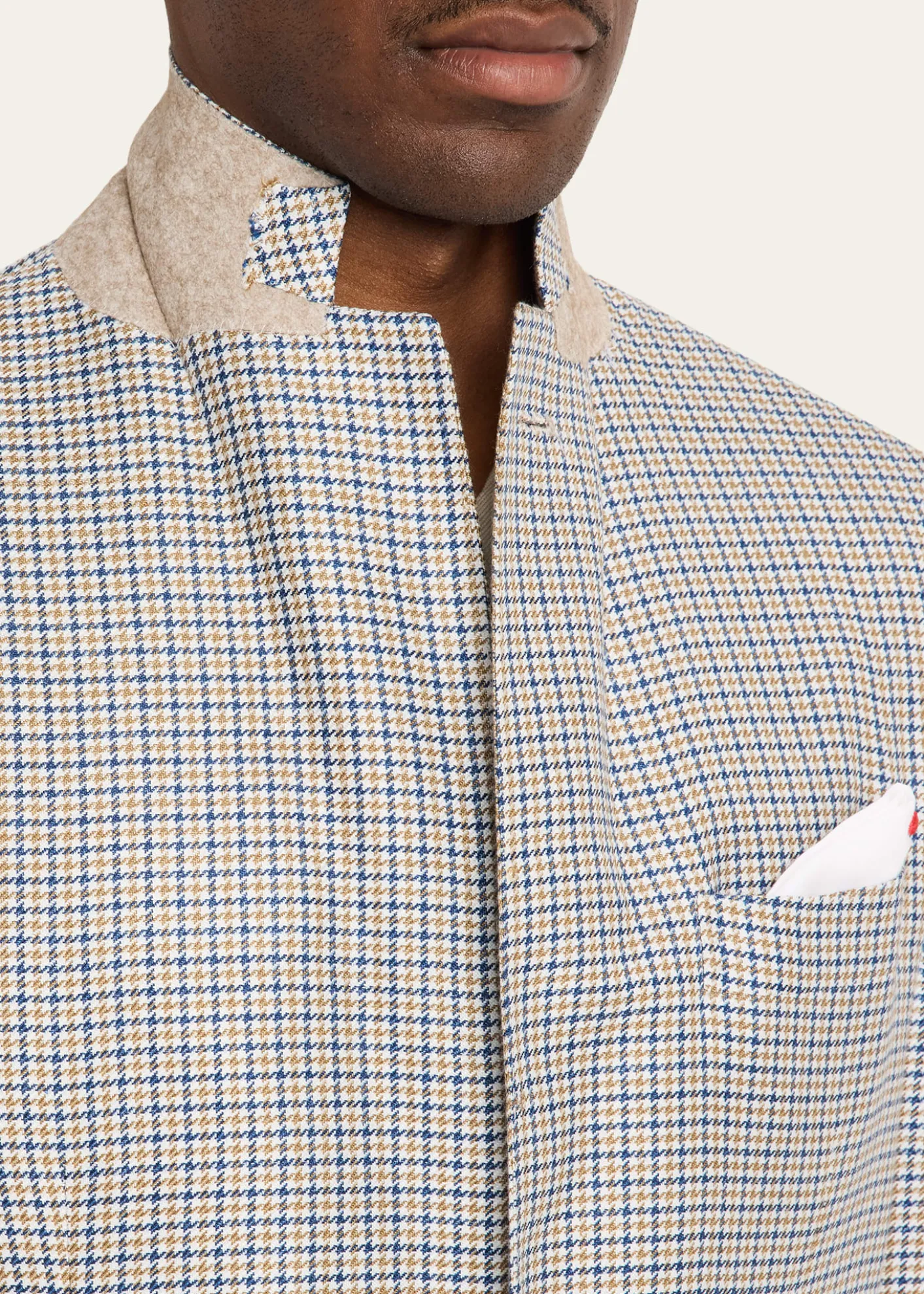KitonMen's Cashmere, Silk and Linen Houndstooth Check Sport Coat