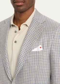 KitonMen's Cashmere, Silk and Linen Houndstooth Check Sport Coat