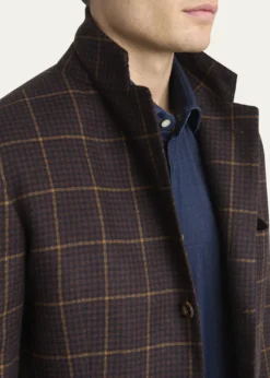 KitonMen's Cashmere Windowpane Check Single-Breasted Sport Coat