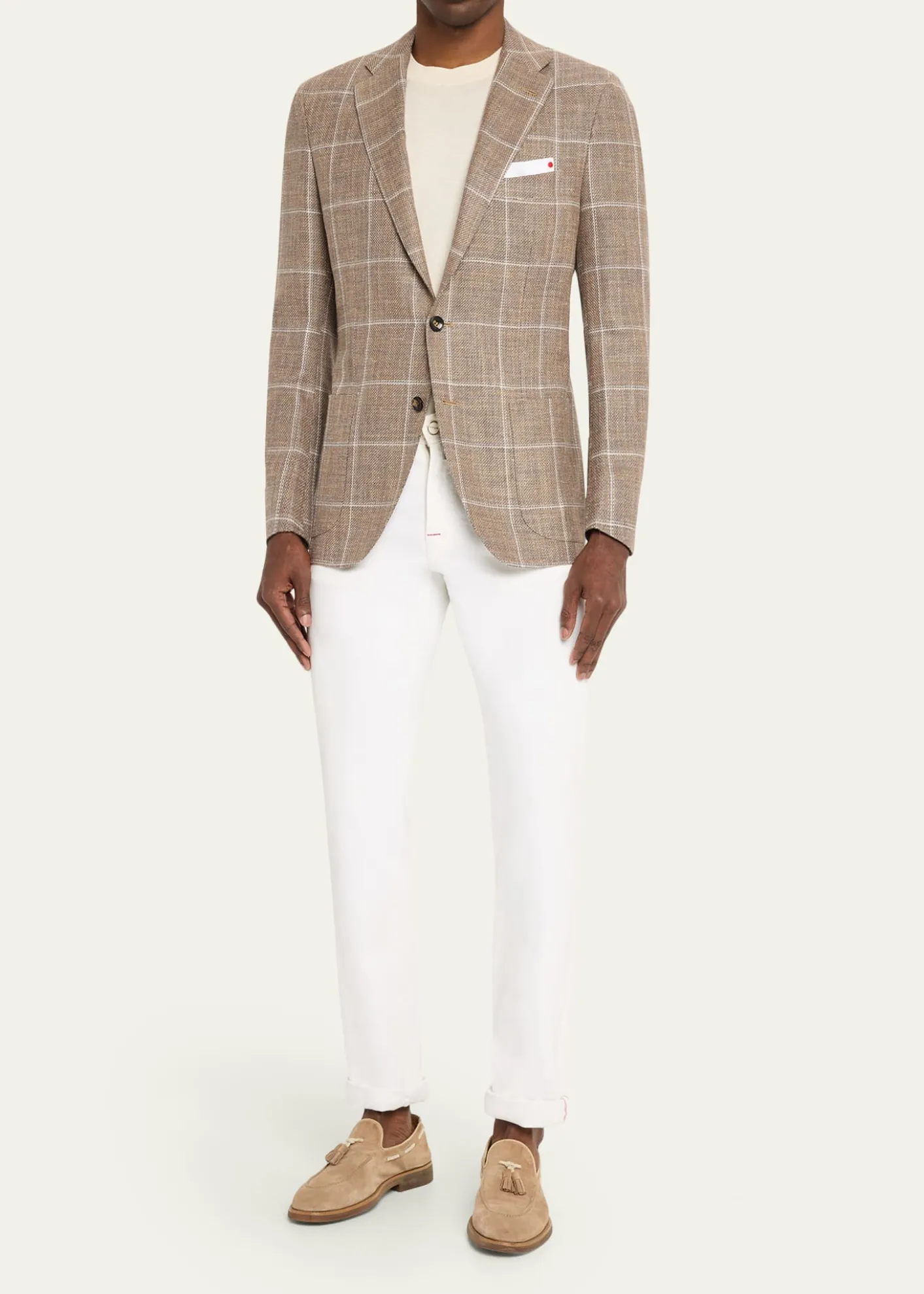 KitonMen's Cashmere, Wool and Silk Windowpane Sport Coat