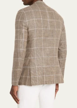 KitonMen's Cashmere, Wool and Silk Windowpane Sport Coat