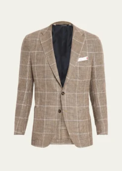 KitonMen's Cashmere, Wool and Silk Windowpane Sport Coat