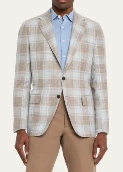 KitonMen's Cashmere, Wool and Silk Plaid Sport Coat
