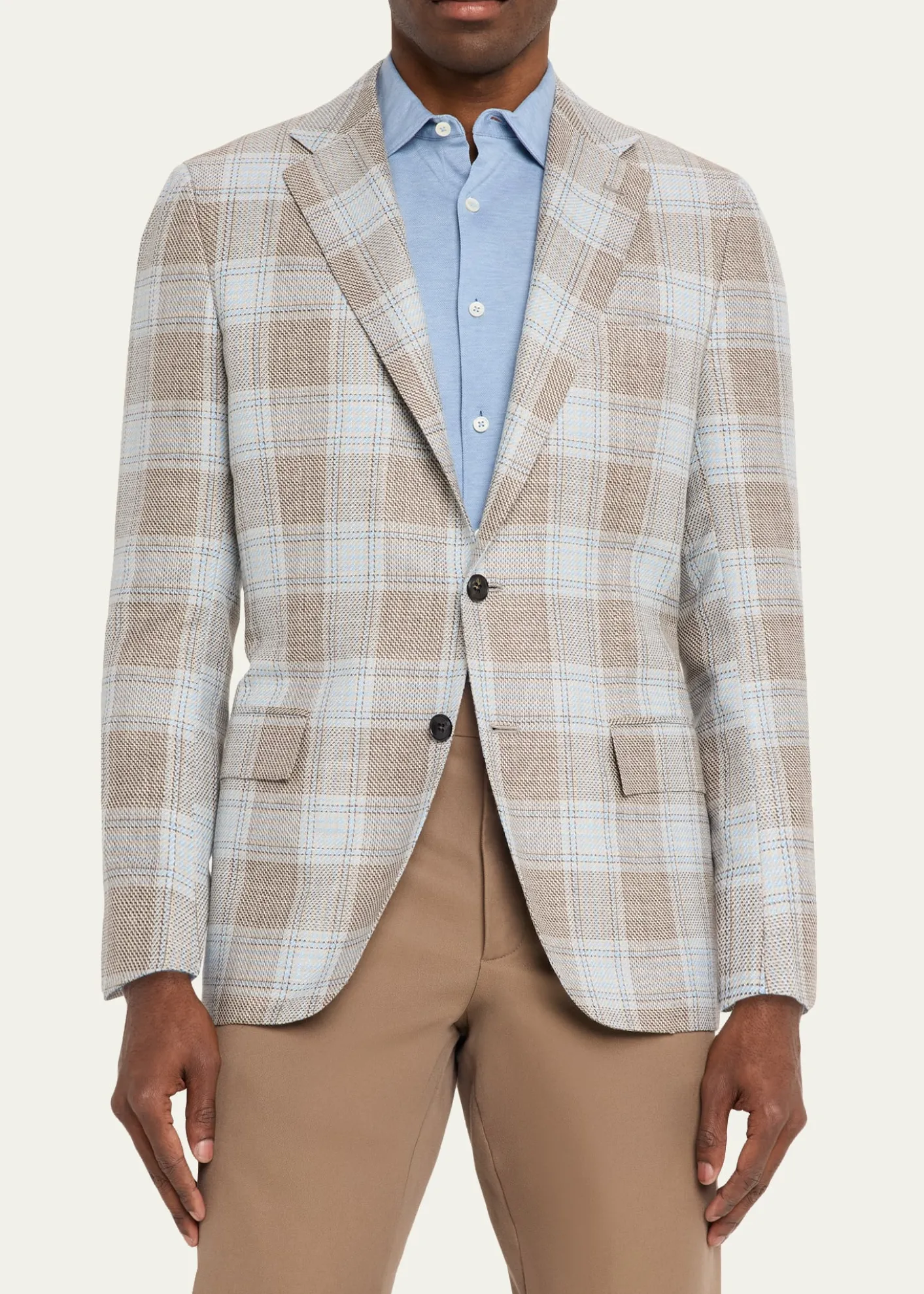 KitonMen's Cashmere, Wool and Silk Plaid Sport Coat
