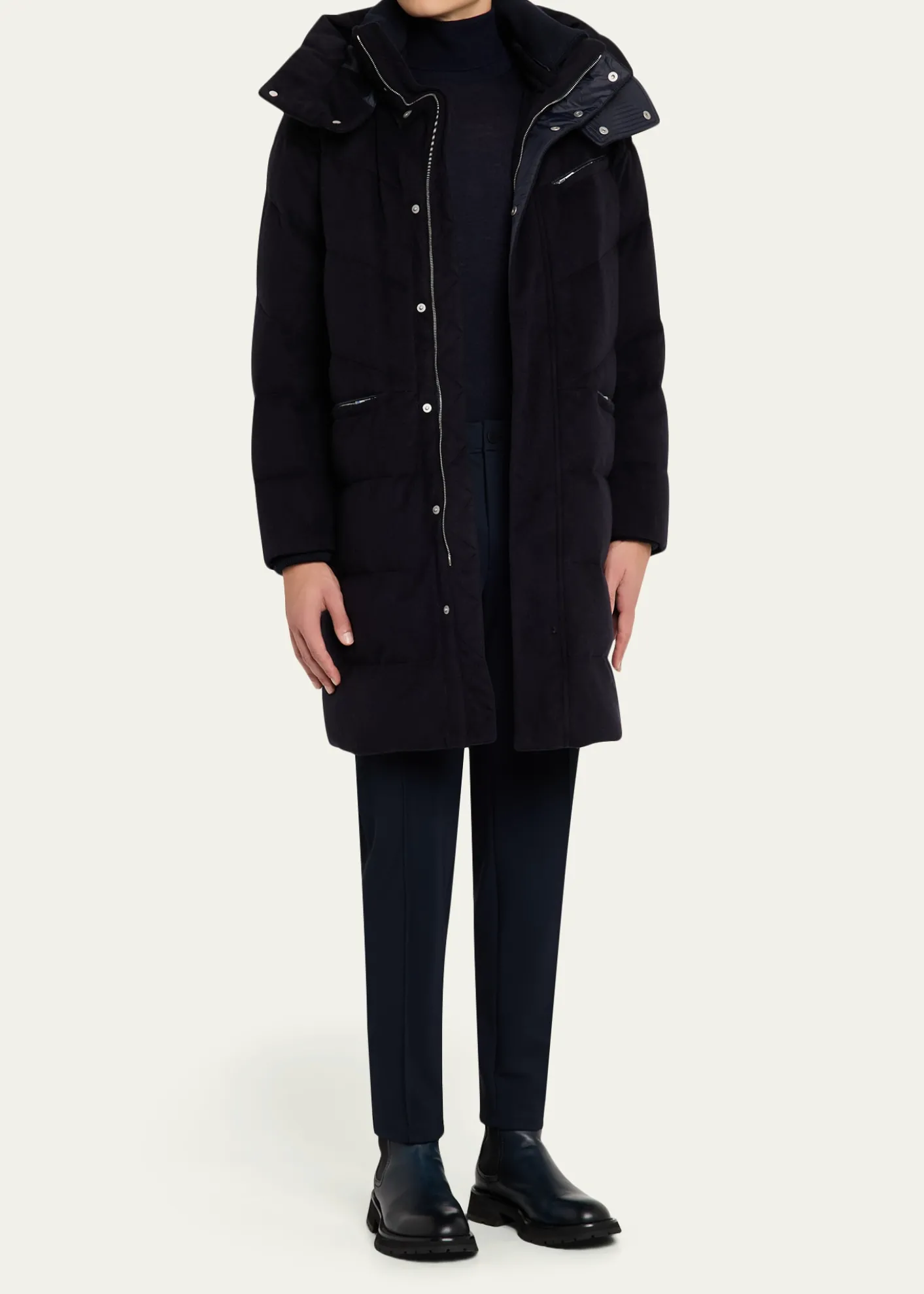 KitonMen's Cashmere & Wool Down Parka Jacket
