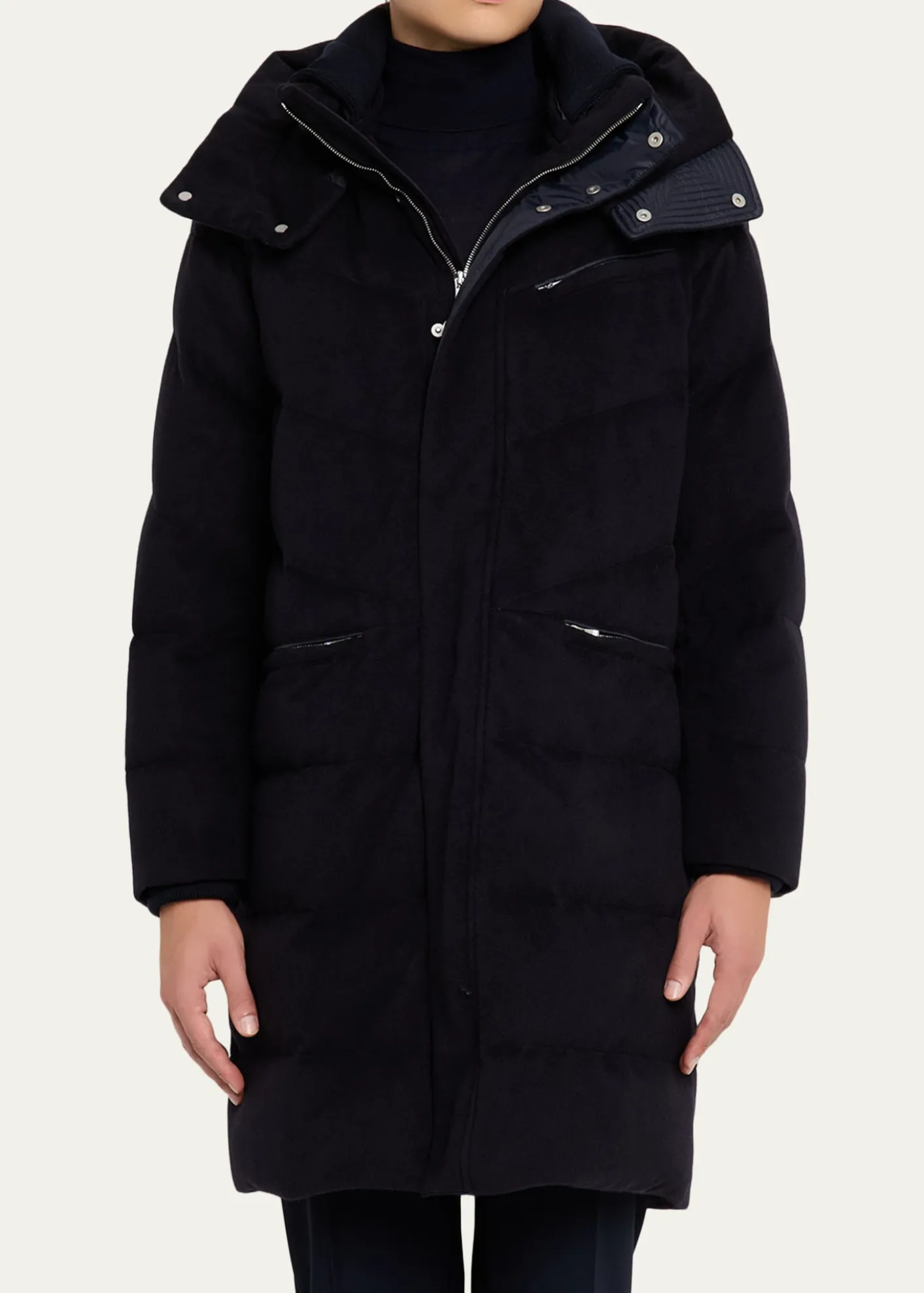 KitonMen's Cashmere & Wool Down Parka Jacket
