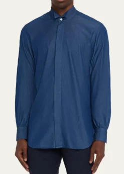 KitonMen's Chambray Tuxedo Shirt