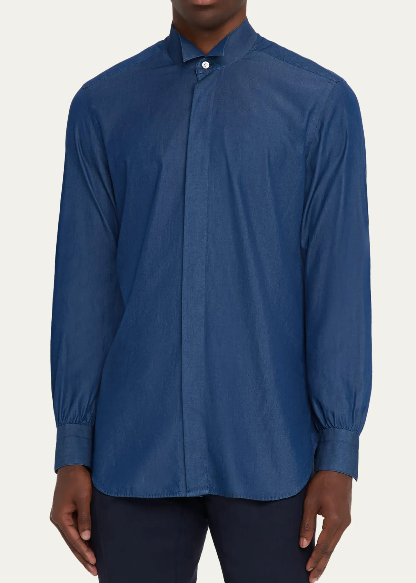KitonMen's Chambray Tuxedo Shirt