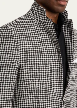 KitonMen's Check Cashmere-Linen Sport Coat