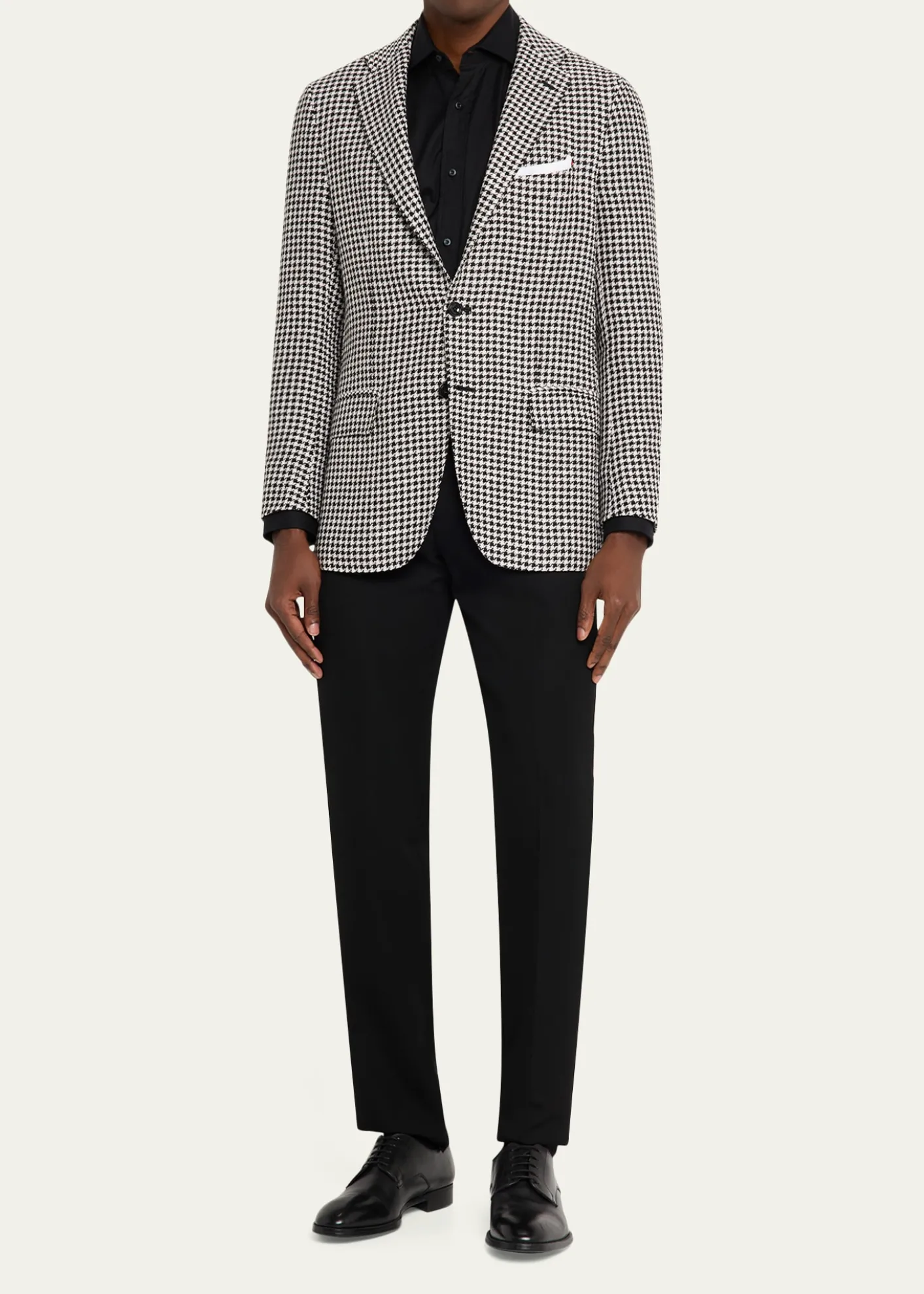 KitonMen's Check Cashmere-Linen Sport Coat