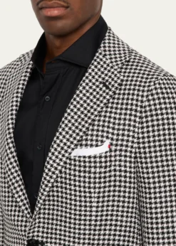 KitonMen's Check Cashmere-Linen Sport Coat