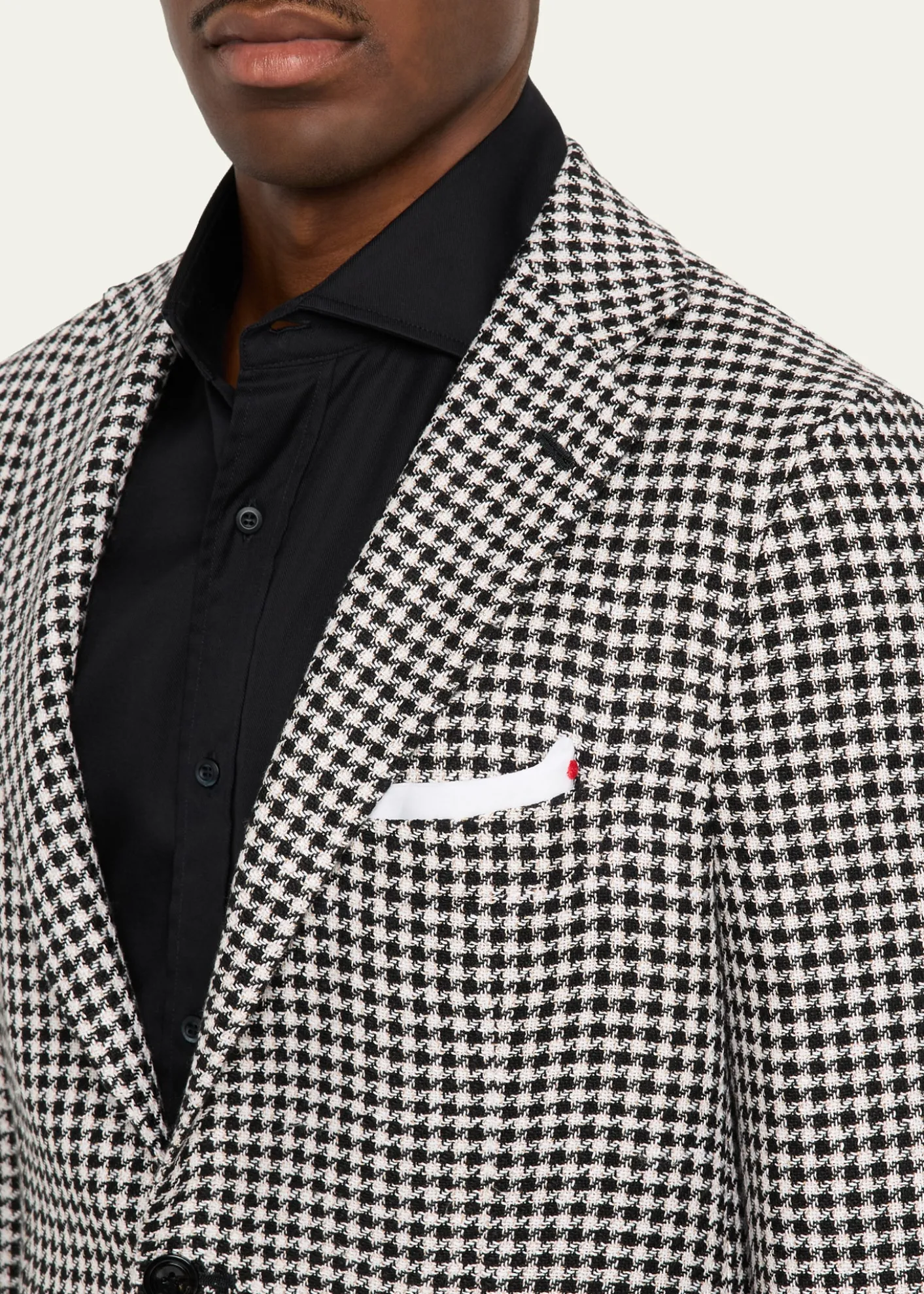 KitonMen's Check Cashmere-Linen Sport Coat