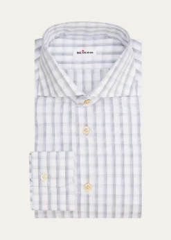 KitonMen's Check Cotton Dress Shirt
